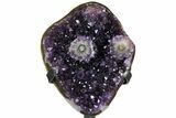 Amethyst Geode Section on Metal Stand - Uruguay #139811-1